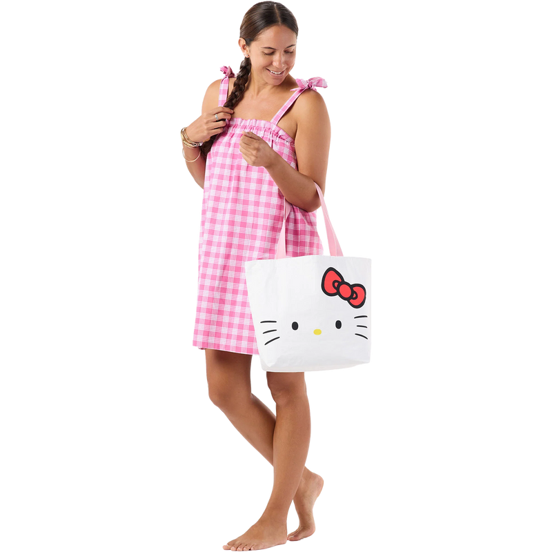 Kitty Face Reversible Tote, ALOHA Collection Kitty Face Reversible Tote on arm