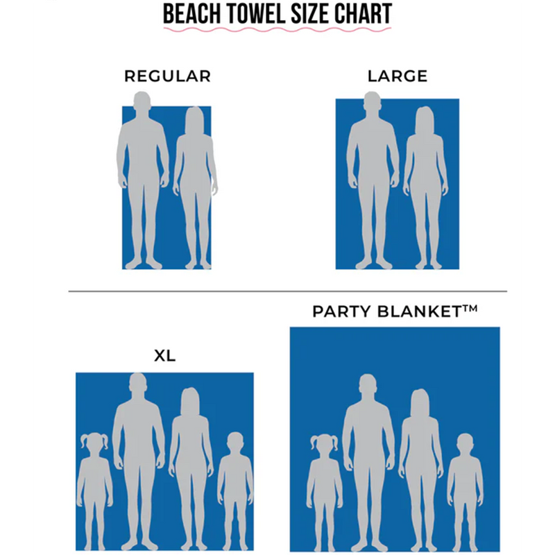 Sea Devils Beach Towel, Sand Cloud Sea Devils Beach Towel in Natural size chart