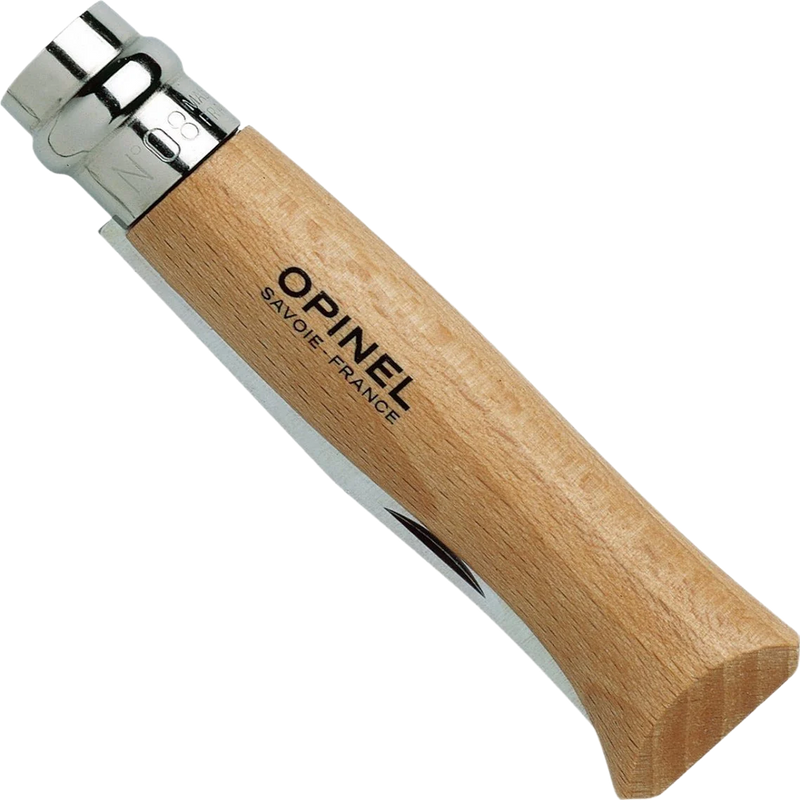 No.08 Stainless Steel Folding Knife, Opinel No.08 Stainless Steel Folding Knife folded