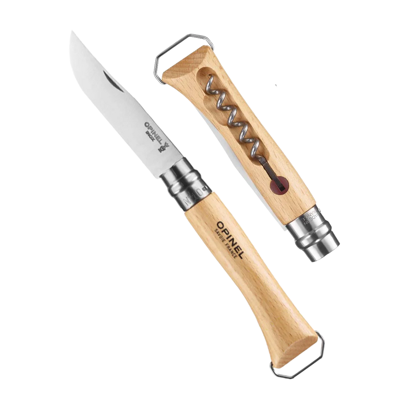 No.10 Corkscrew Stainless Steel Folding Knife with Bottle Opener, Opinel No.10 Corkscrew Stainless Steel Folding Knife with Bottle Opener with knife