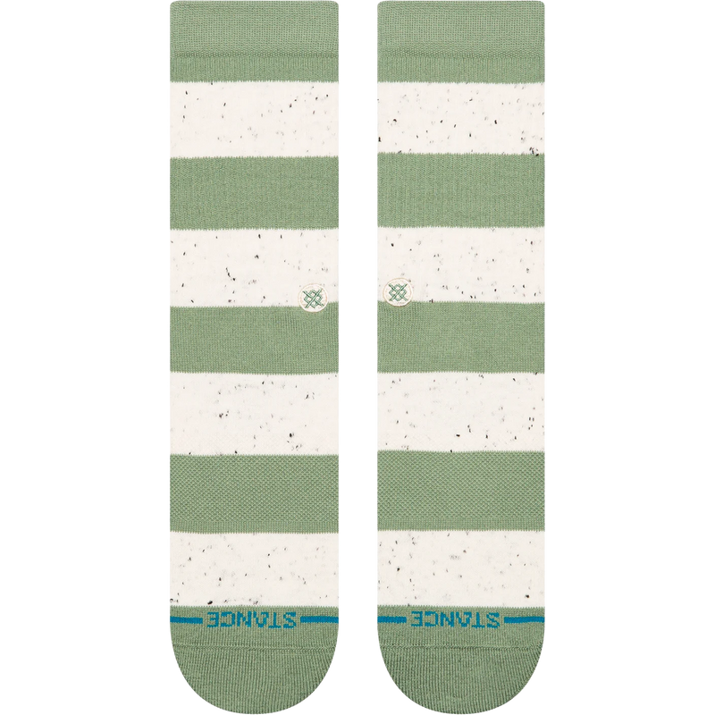 Women's Nep Stripe Crew, Stance Women's Nep Stripe Crew in GRN Green pair top