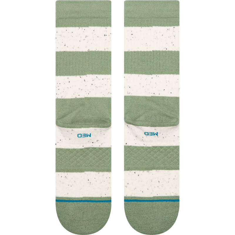 Women's Nep Stripe Crew, Stance Women's Nep Stripe Crew in GRN Green pair bottom