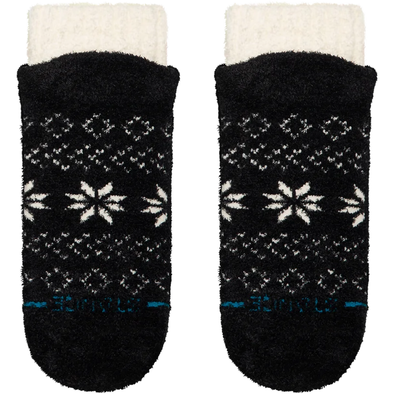 Snowflake Cozy Slipper Sock, Stance Snowflake Cozy Slipper Sock in BLK Black pair top
