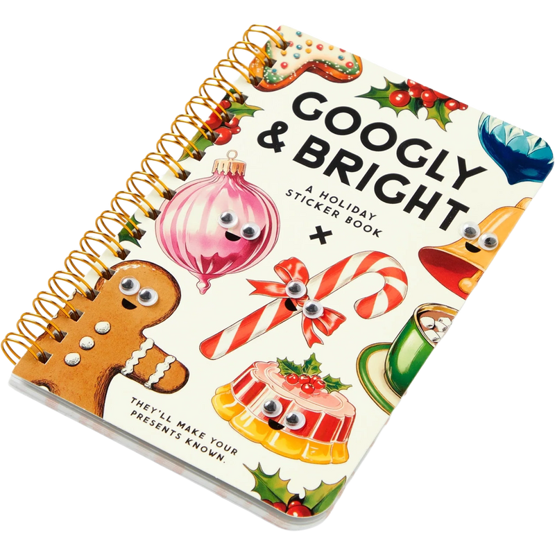Googly & Bright Sticker Book, Chronicle Books Googly & Bright Holiday Sticker Book front cover