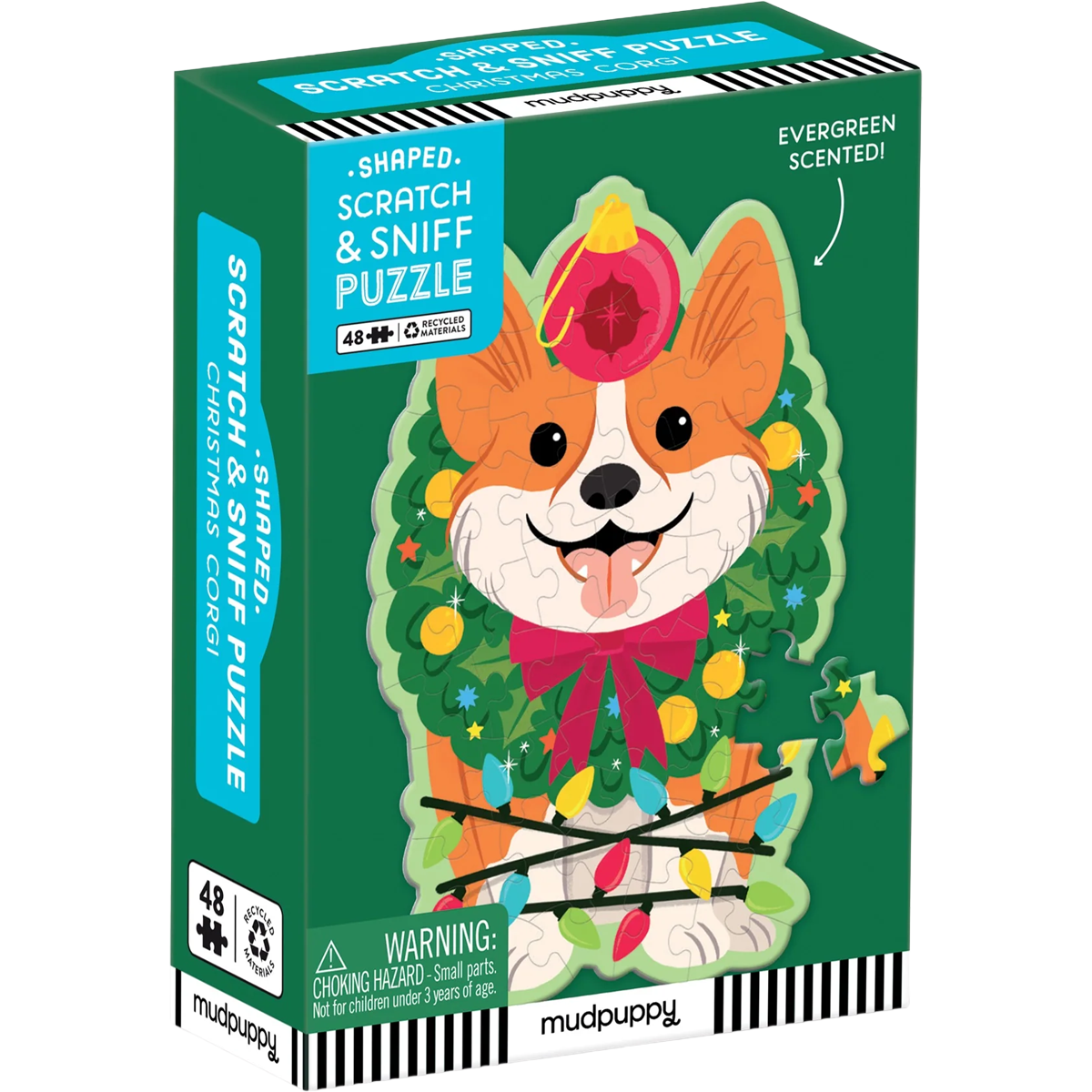 Christmas Corgi 48 Piece Scratch & Sniff Puzzle alternate view