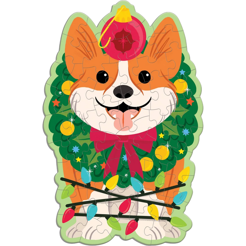 Christmas Corgi 48 Piece Scratch & Sniff Puzzle, Chronicle Books Christmas Corgi 48 Piece S & S Puzzle complete