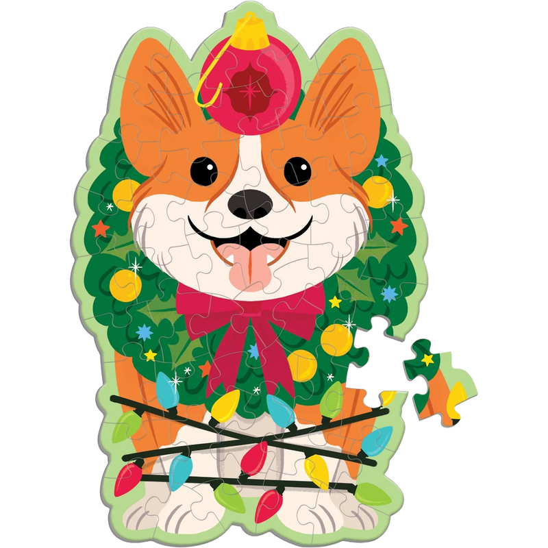 Christmas Corgi 48 Piece Scratch & Sniff Puzzle, Chronicle Books Christmas Corgi 48 Piece S & S Puzzle piece
