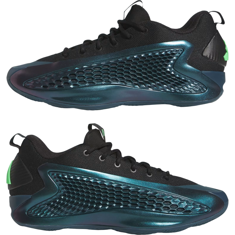 Anthony Edwards 1 Low, Adidas Anthony Edwards 1 Low in Arctic Night/Core Black pair left and right profile