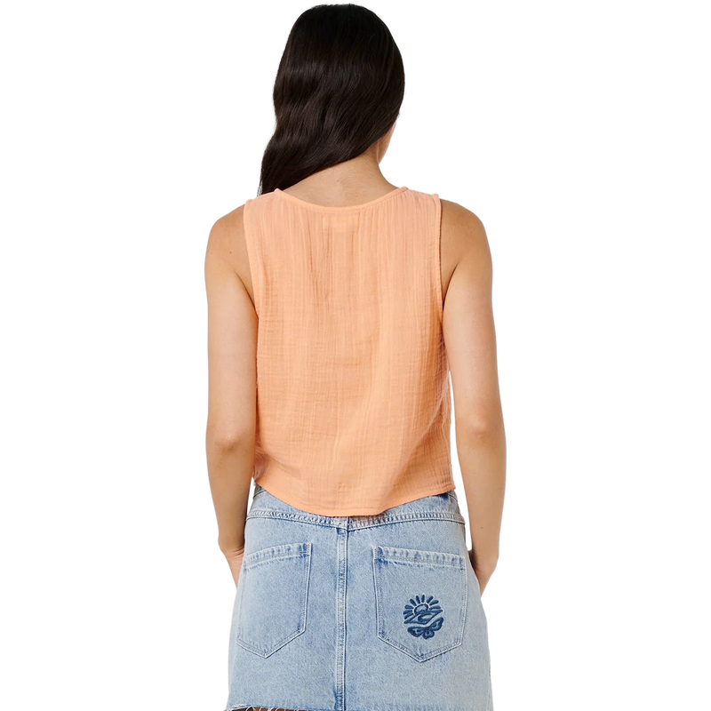 Women's Premium Surf Top, Rip Curl Women's Premium Surf Top in 0798 Papaya back
