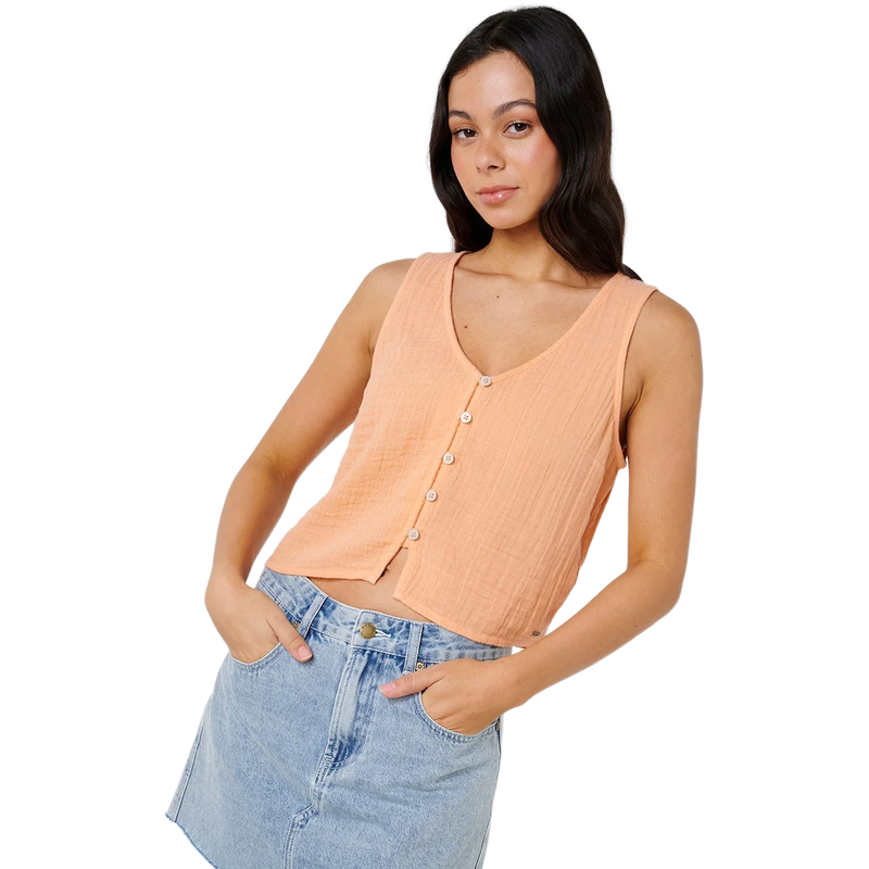 Women's Premium Surf Top, Rip Curl Women's Premium Surf Top in 0798 Papaya front
