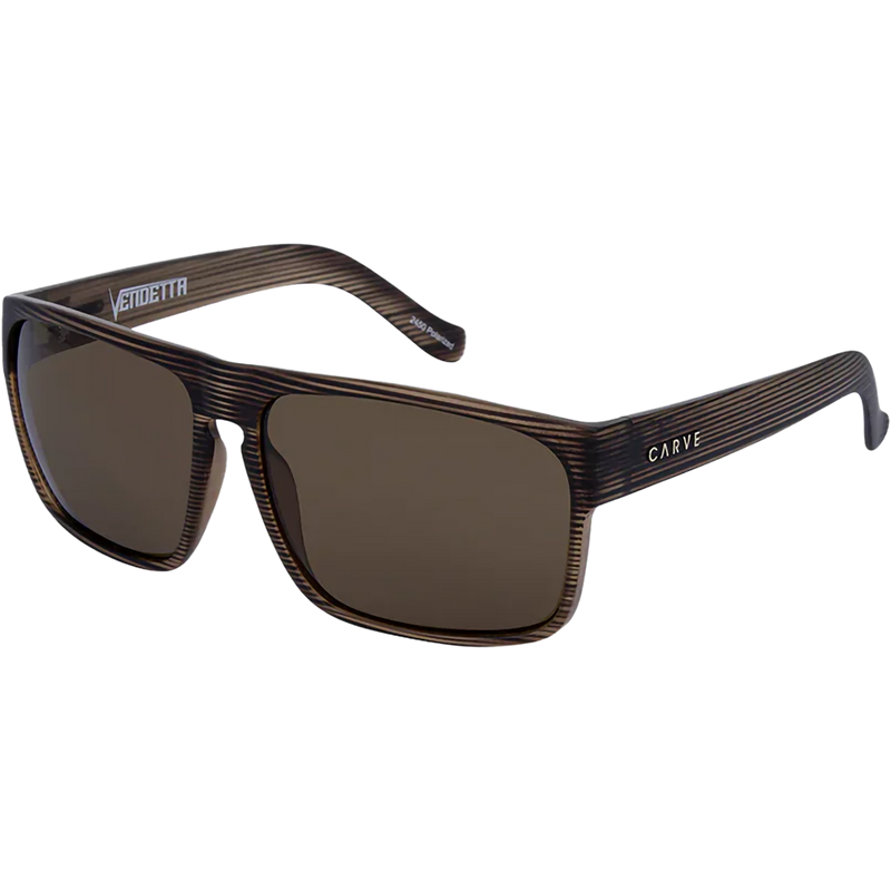 Vendetta, Carve Vendetta in Matte Brown Streak + Brown Polarized front left