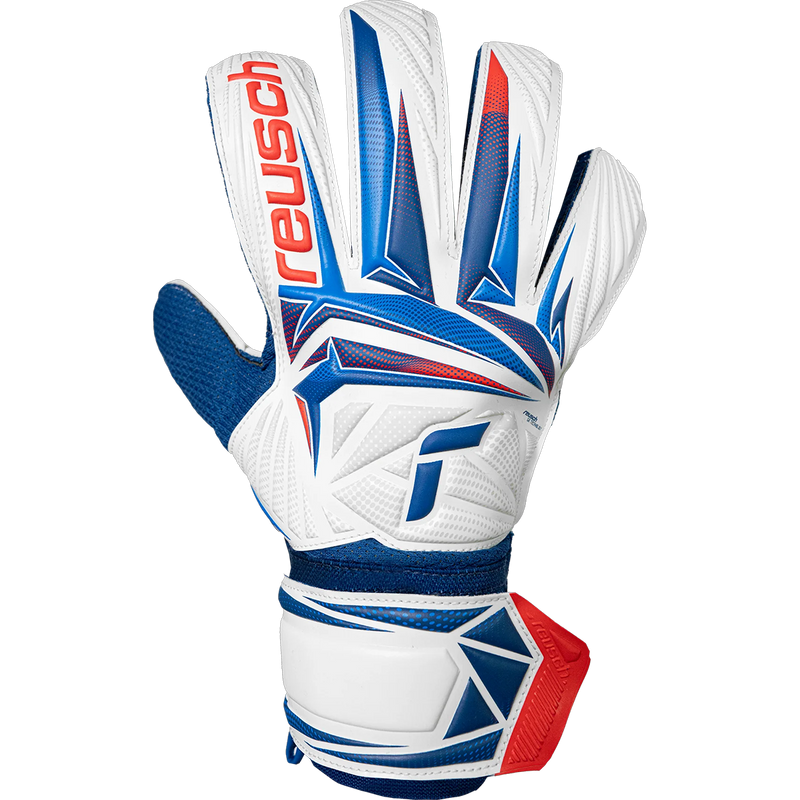 Attrakt Solid Glove, Reusch Attrakt Solid Glove in 1321-White/Red/Blue back