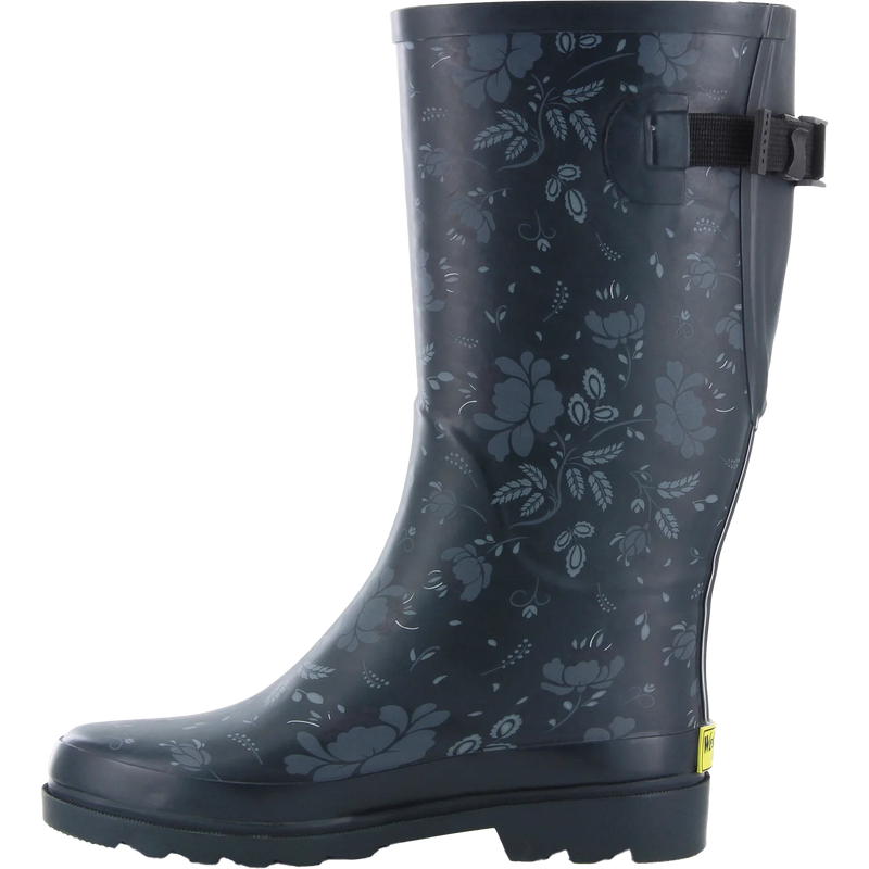 Women's Floral Adjustable Tall Rain Boot, Western Chief Women's Floral Adjustable Tall Rain Boot Left