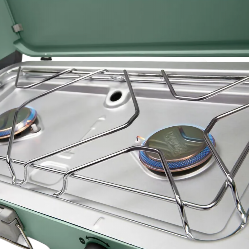 Cascade 222 Stove, Colman Cascade 222 Stove in green right burner