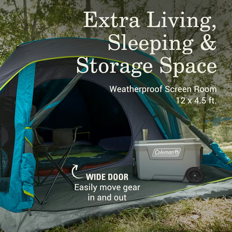Skydome Tent 8 Person Screen Room Dark Room, Colman Skydome Tent 8 Person Screen Room Dark Room  extra space