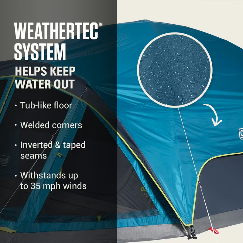 Skydome 8-Person Screen Room Camping Tent with Dark Room Technology