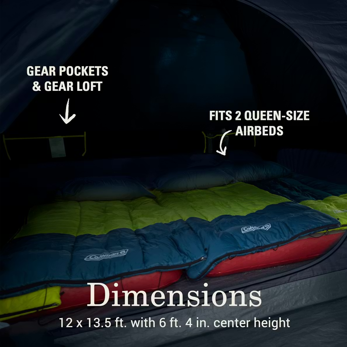 Skydome Tent 8 Person Screen Room Dark Room alternate view