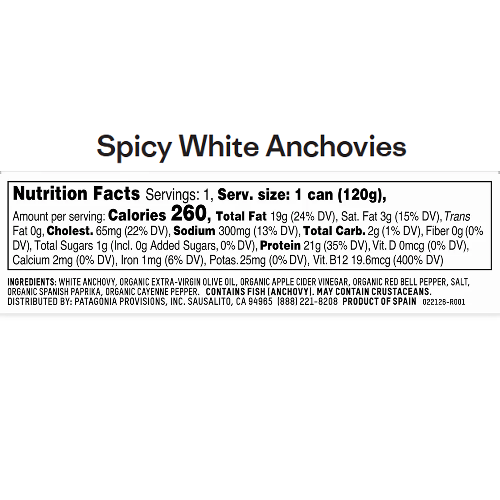 White Anchovies alternate view