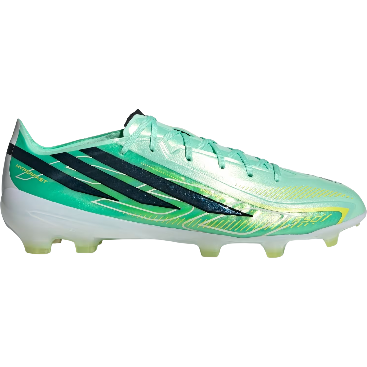 Adidas F50 Hyperfast Pro FG in Pulse Mint / Core Black / Solar Lemon