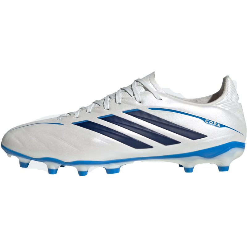 Copa Pure IV League Firm Ground, Adidas Copa Pure IV League Firm Ground in Zero Metalic Dark Blue Lucid Ray Blue left facing