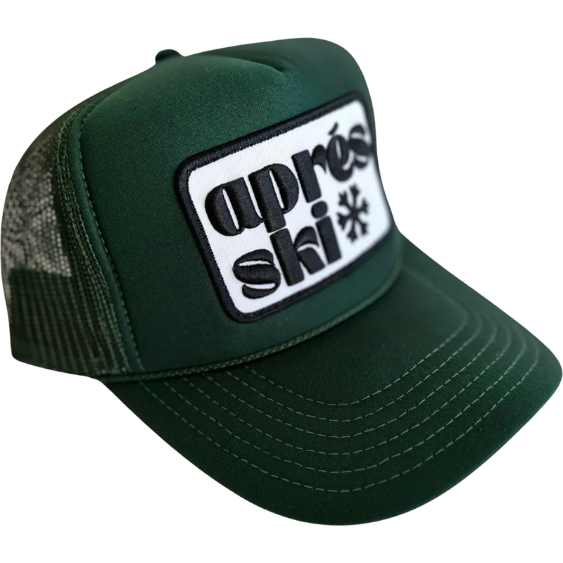 Apres Ski Trucker Hat, Local Beach Apres Ski Patch Trucker Hat 3/4 side
