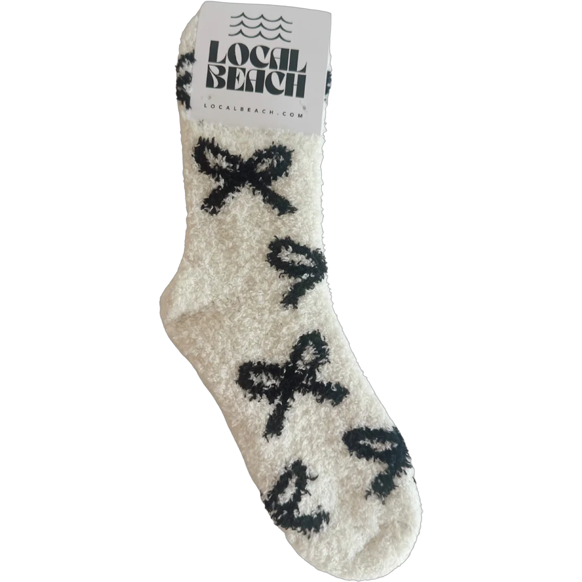 Local Beach Bow Cozy Socks alternate view