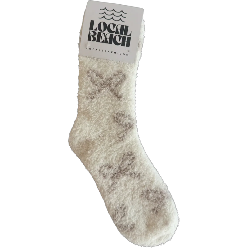 Local Beach Bow Cozy Socks, Featured Image