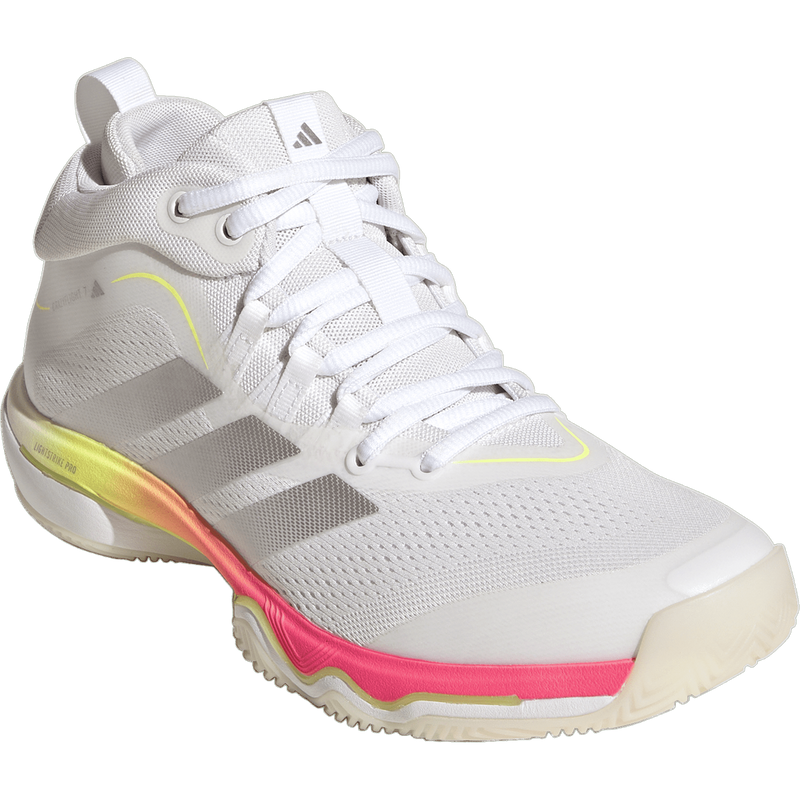 Women's Crazyflight 7 Mid, Women's Crazyflight 7 Mid in Cloud White Tech Grey Solar Turbo front lateral view