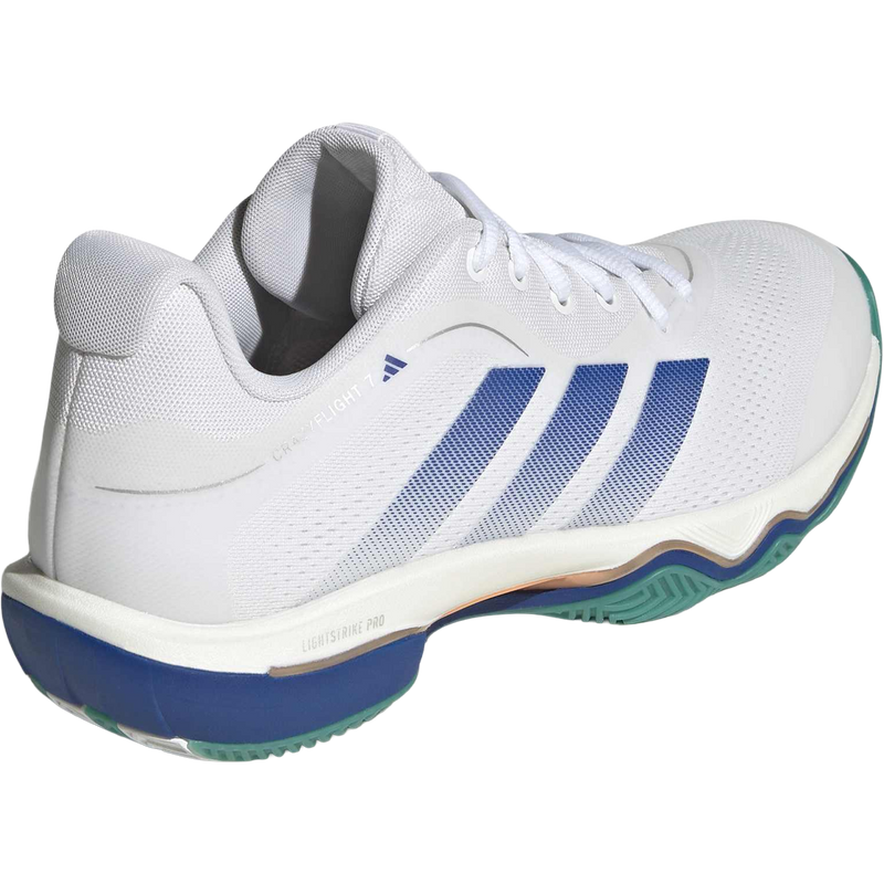 Men's Crazyflight 7, Men's Adidas Crazyflight 7 in Equipment Green/White/Royal Blue rear lateral view