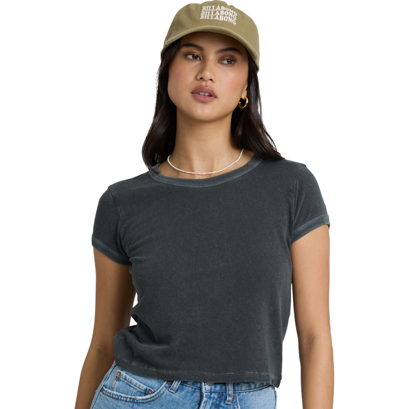 Women's Daily Short Sleeve Knit Tee, Billabong Women's Daily Short Sleeve Knit Tee Front
