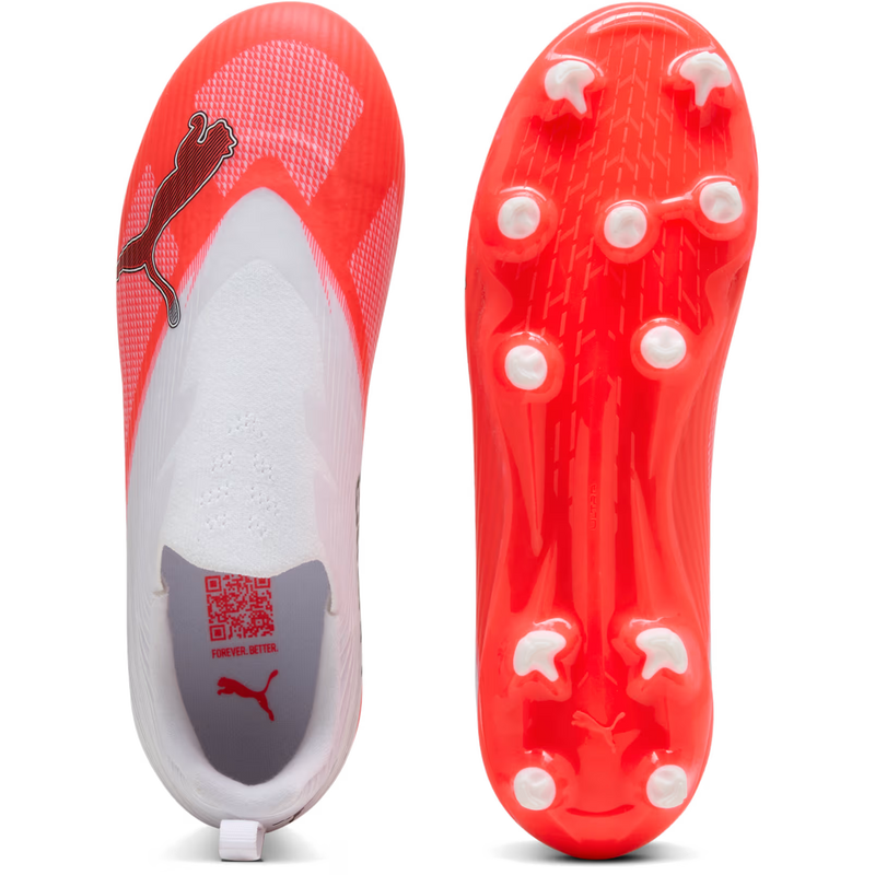 Youth Ultra 7 Match Laceless FG/AG, Puma Youth Ultra 7 Match Laceless FG/AG in 01-Ultra Red/Puma Black/Puma White pair top and bottom