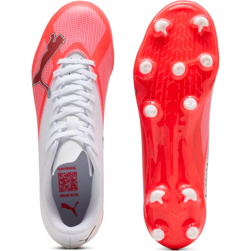 Youth Ultra 7 Play FG/AG, Puma Youth Ultra 7 Play FG/AG in 01-Ultra Red/Puma Black/Puma White pair top and bottom