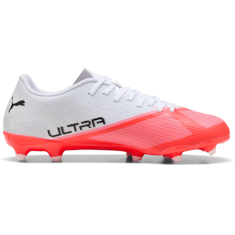 Youth Ultra 7 Play FG/AG, Puma Youth Ultra 7 Play FG/AG in 01-Ultra Red/Puma Black/Puma White inside profile of left shoe