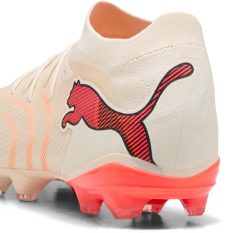 Future 9 Match FG/AG, Puma Future 9 Match FG/AG in 01-Sugard Almond/White/Ultra Red/Black left rear