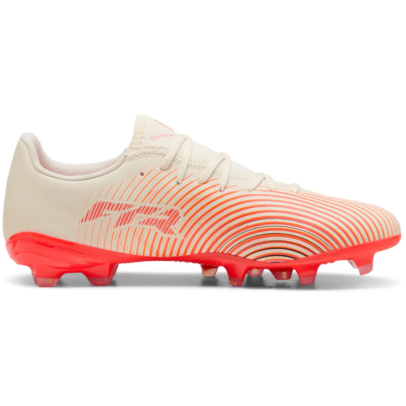 Future 9 Play FG/AG, Puma Future 9 Play FG/AG in 01-Sugared Almond/White/Ultra Red/Black inside profile of left shoe