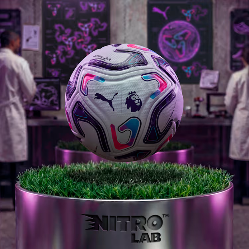 Stellar NITRO Ultimate PL React Ball, Puma Stellar NITRO Ultimate PL React Ball in White Multicolor in Nitro Lab