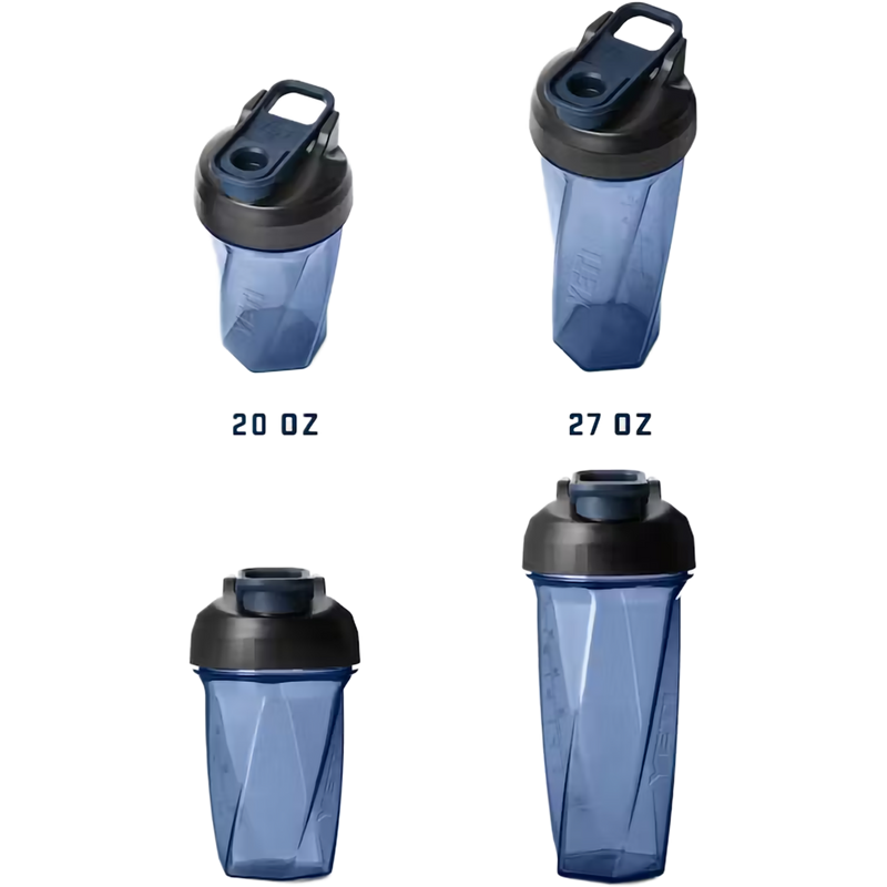 Yonder 20 oz Shaker Bottle, Yeti Yonder 27 oz Shaker Bottle in Charcoal 20 oz and 27 oz comparison