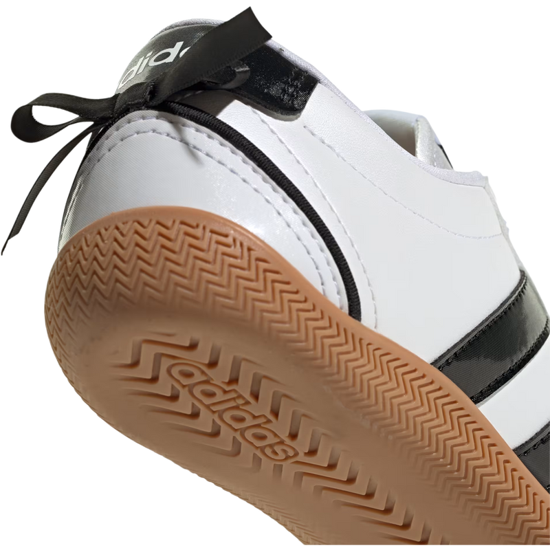 Youth Grand Court Lo, Adidas Youth Grand Court Lo in White Core Black heel detail