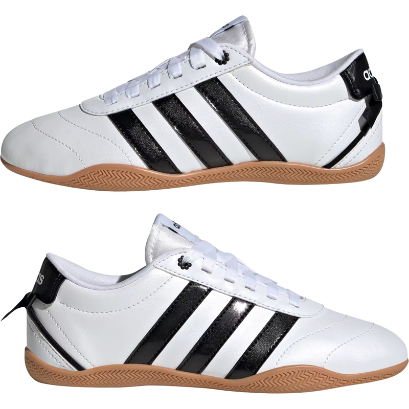 Youth Grand Court Lo, Adidas Youth Grand Court Lo in White Core Black side by side view