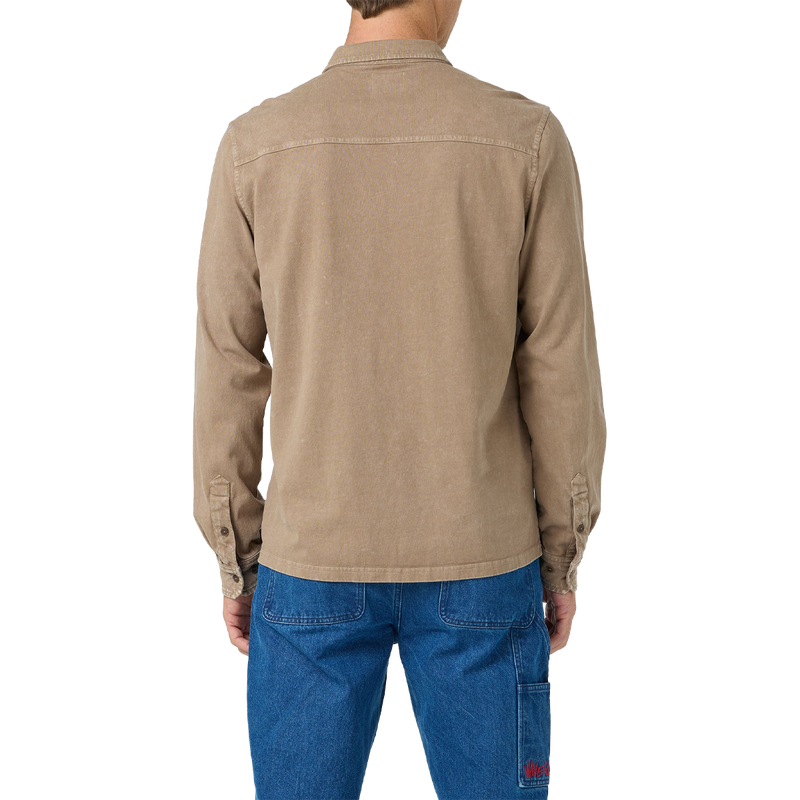 Men's O'Riginals Long Sleeve Knit Shirt, O'Neill Men's O'Riginals Long Sleeve Knit Shirt in Shroom back view on model
