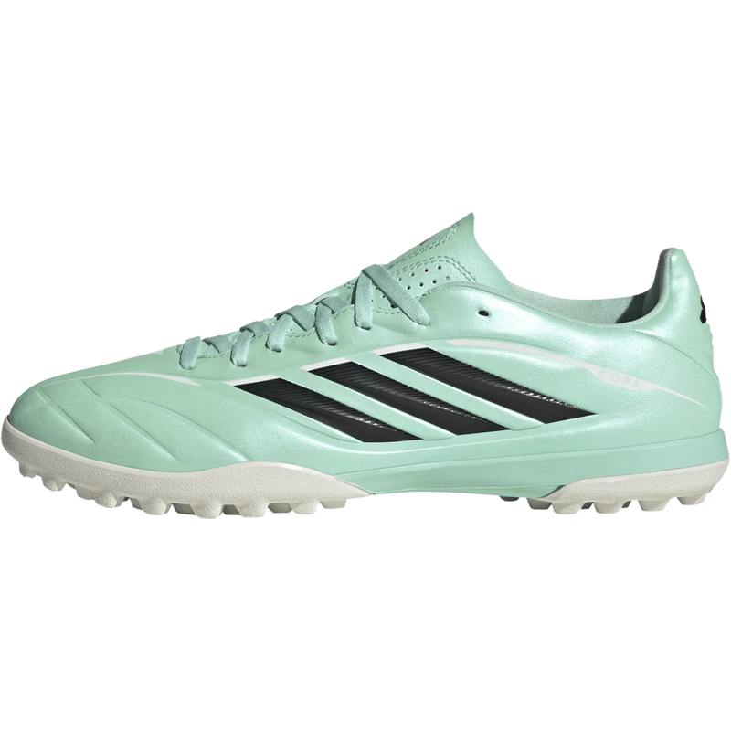 Copa Pure IV Club TF, Adidas Copa Pure IV Club TF in Clear Mint Core Black Cloud White left facing