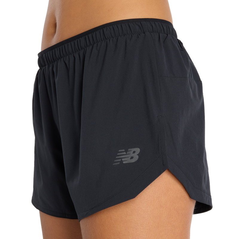 Women's RC Essential Short 3", New Balance Women's RC Essential Short 3" in BK Black left