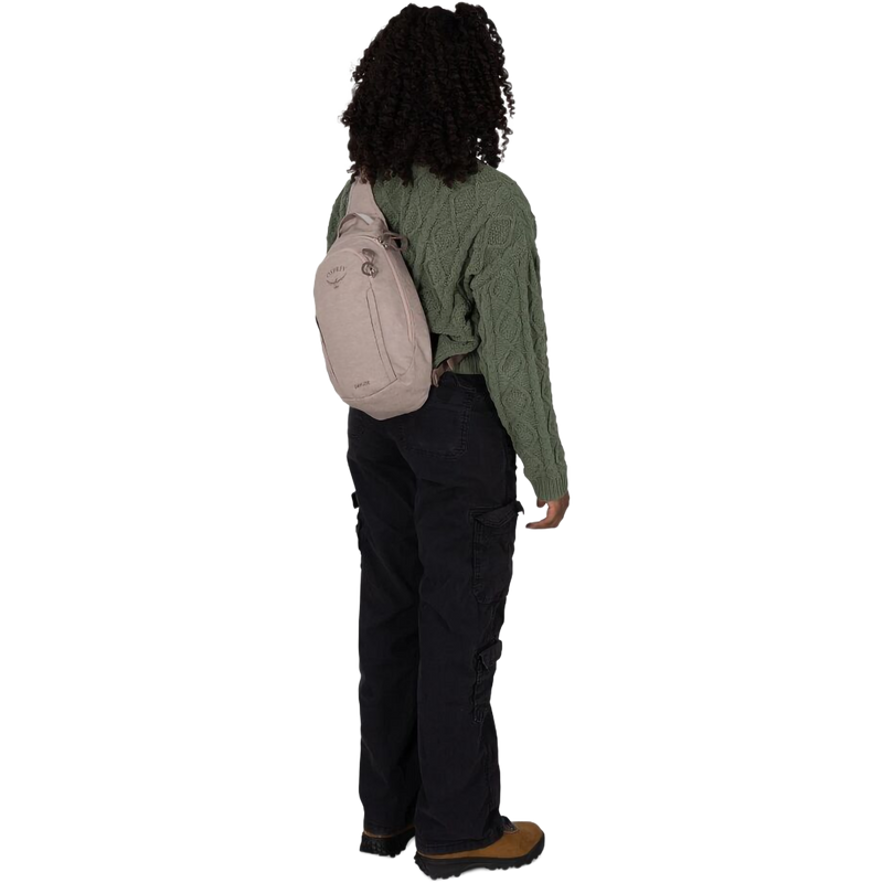 Daylite Sling Driftshade, Osprey Daylite Sling Driftshade in Truffle Brown on model back