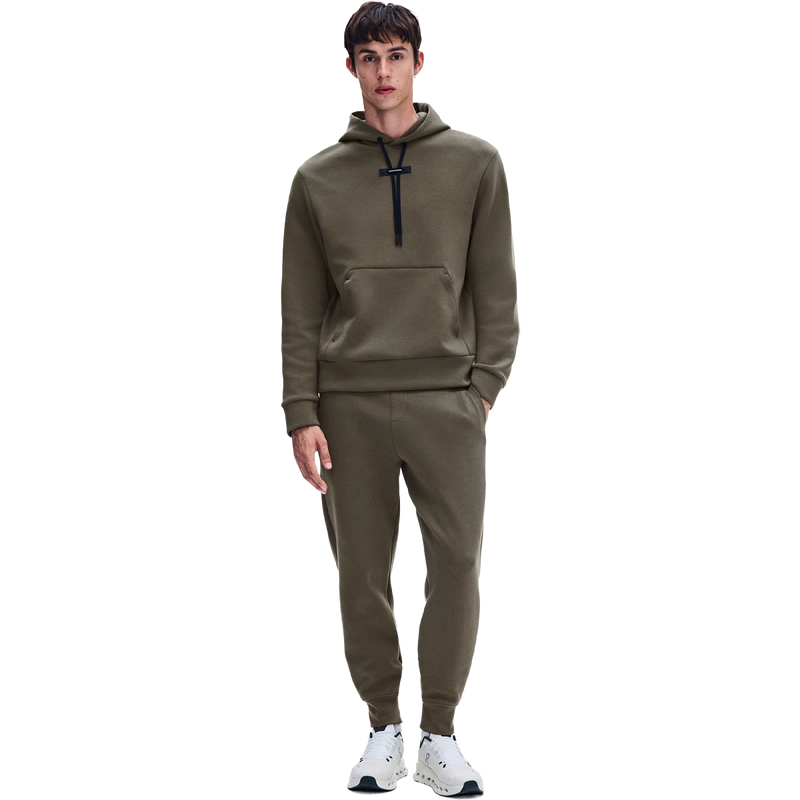 Men's Focus Tech Hoodie, On Men's Focus Tech Hoodie in Bark full view