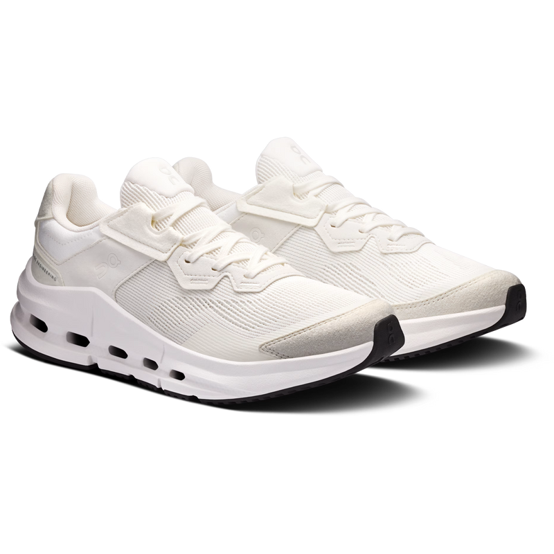 Women's Cloudnova Rift, On Women's Cloudnova Rift in White Ice sided by side angled view
