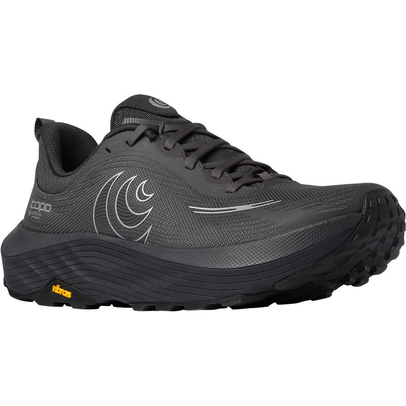 Topo Athletic Men's Ultraventure 5 GTX in Charcoal Black angled