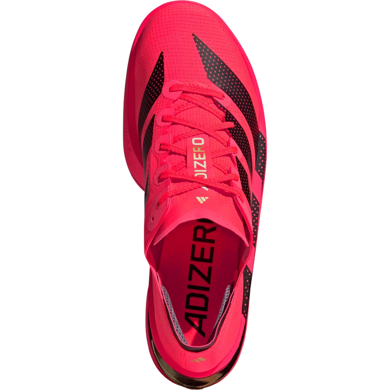 Men's Adizero Adios Pro 5, Adidas Men's Adizero Adios Pro 5 in Solar Turbo/Core Black top