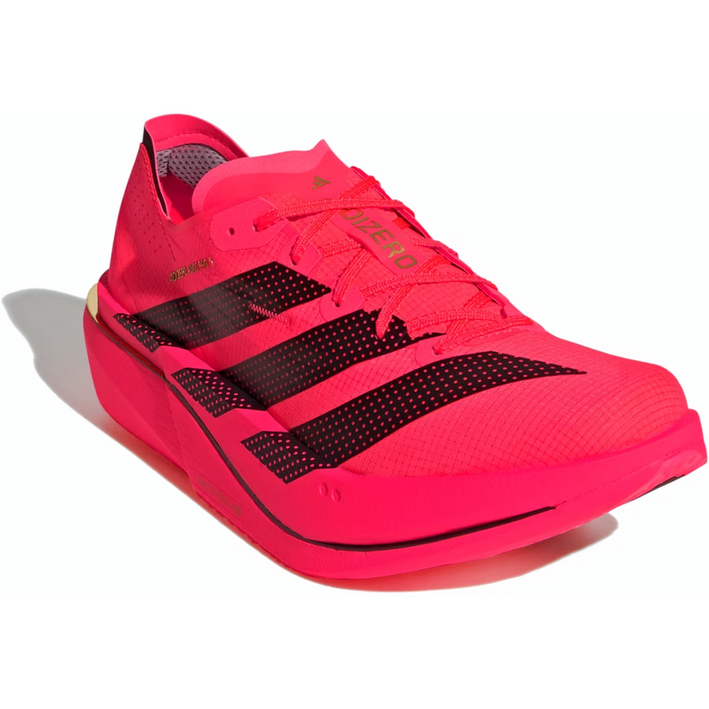 Men's Adizero Adios Pro 5, Adidas Men's Adizero Adios Pro 5 in Solar Turbo/Core Black front right