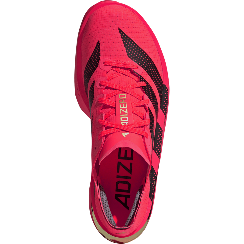 Women's Adizero Adios Pro 5, Adidas Women's Adizero Adios Pro 5 in Solar Turbo/Core Black top