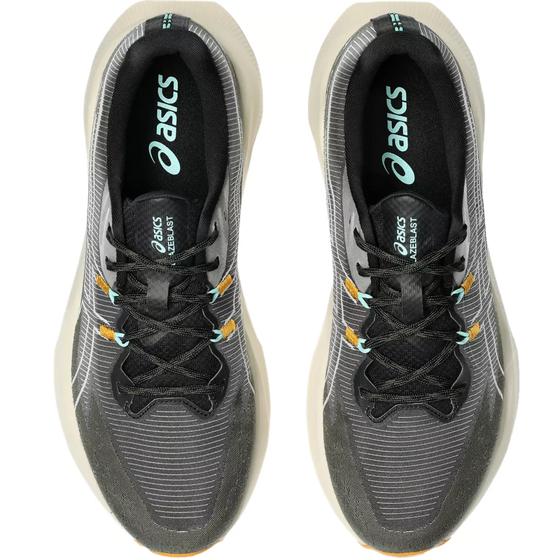 Men's BlazeBlast, Asics Men's BlazeBlast in 001-Black/Sandstorm pair top